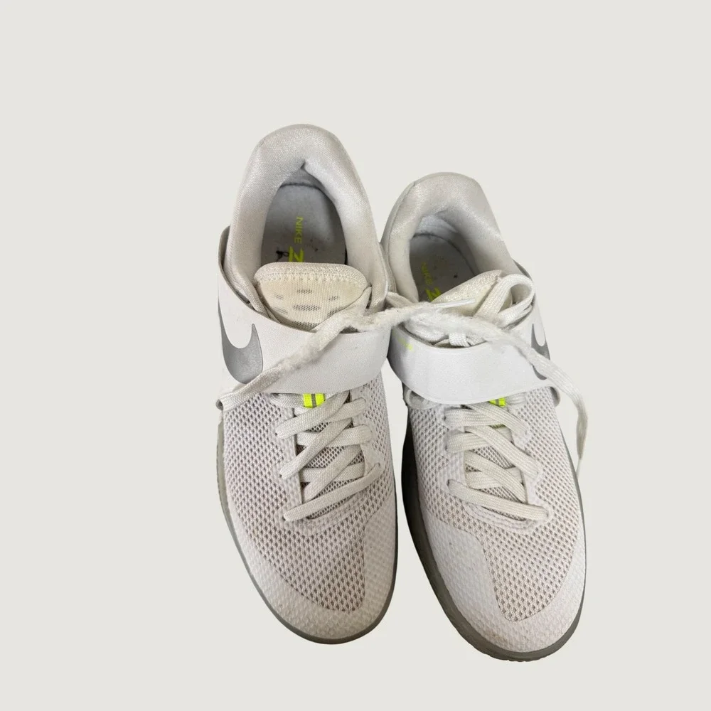Nike Zoom Live II Mens Basketball Shoes White Silver 852421-117 Size 8